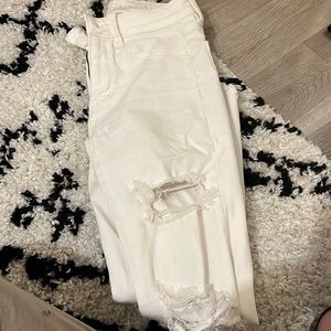 White Ripped Skinny Jeans